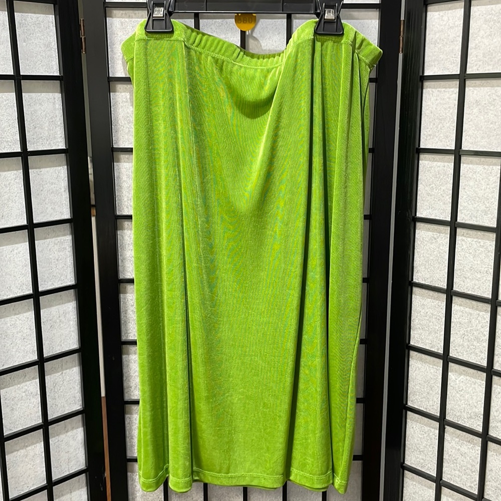 Kim & Co. Lime Green - Kiwi Skirt, Pull on SZ: XXXL